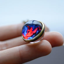 Load image into Gallery viewer, Nebula Galaxy Double Sided Pendant Necklace Glass